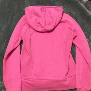 Pink Lululemon zip up hoodie size 6